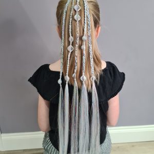 Braided Glitter Tinsel Ponytail Extension Multi Sparkly