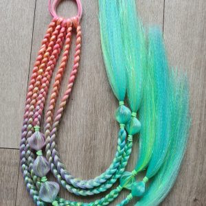 Braided Ponytail Extension Sparkly Ariel Ombre