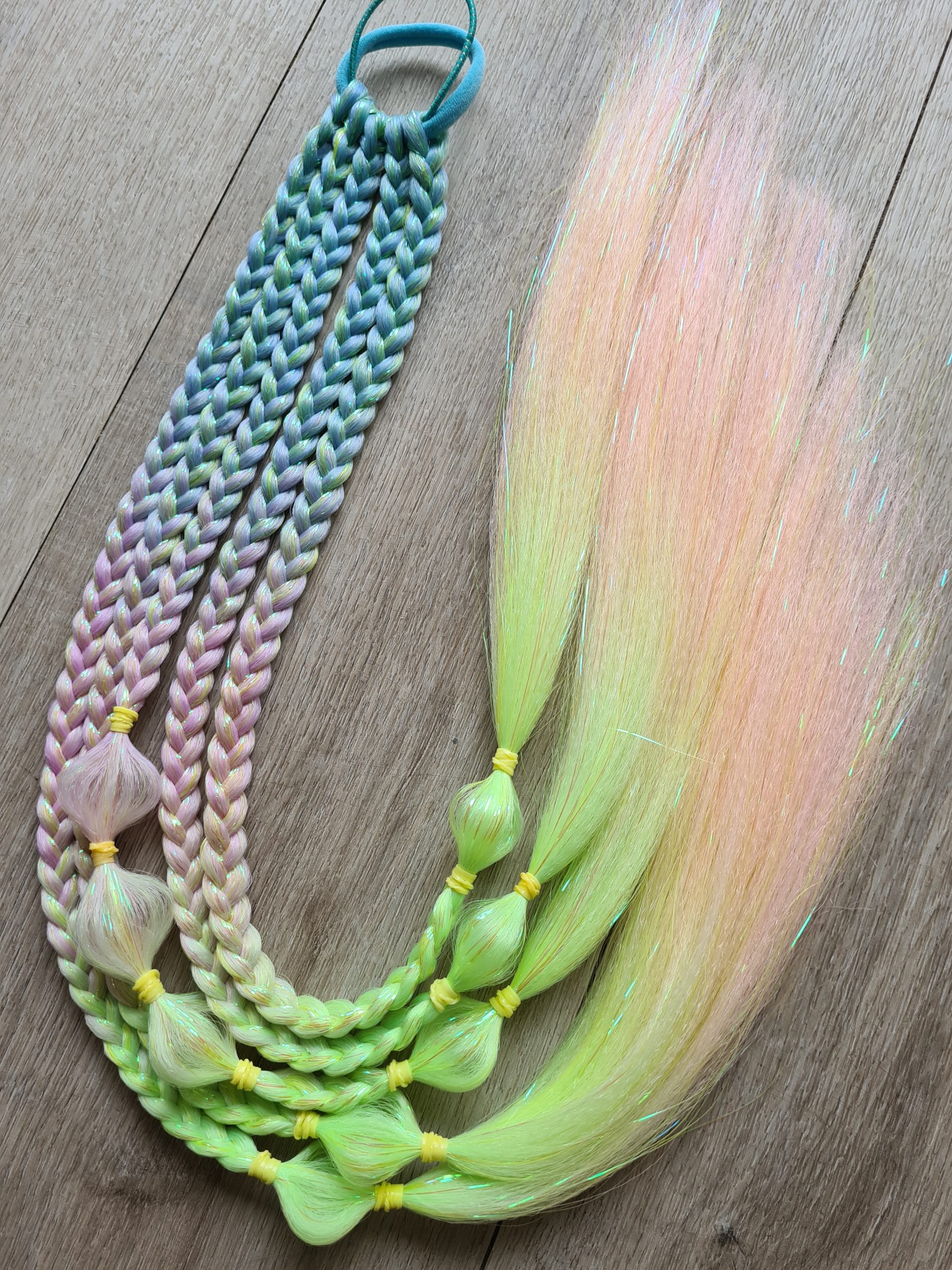 Braided Ponytail Extension Sparkly Tinkerbell - Image 2